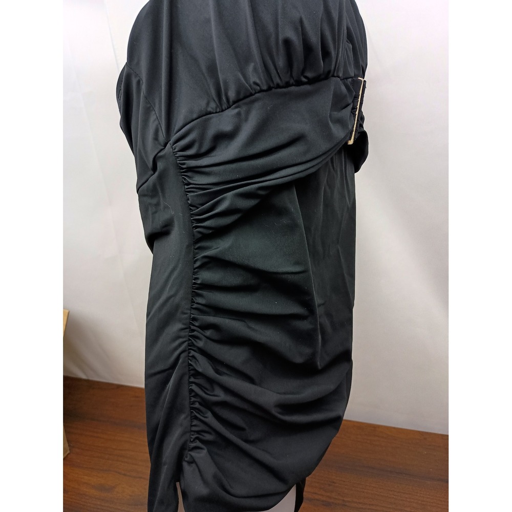 Spanx 18 black ruched one piece swimsuit beach resort wear travel vacation - Picture 8 of 9